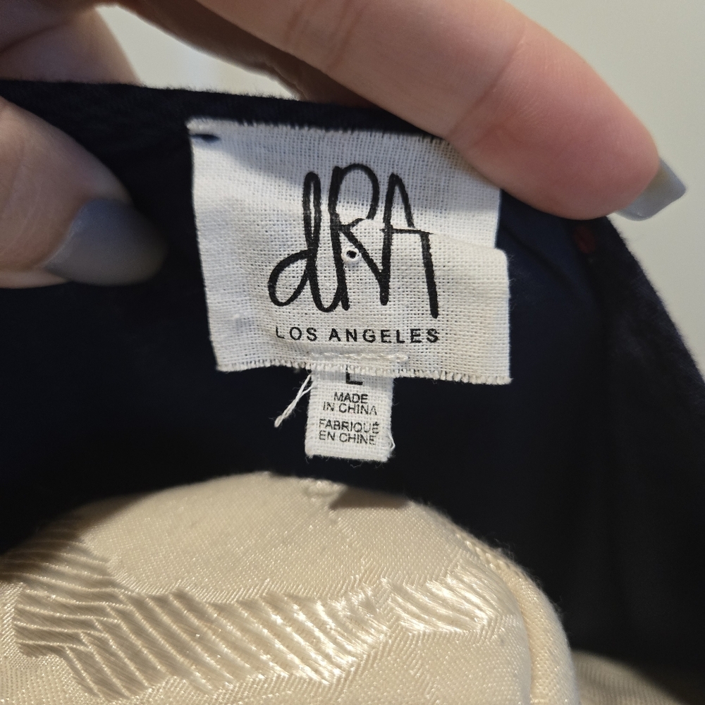 dRA Los Angeles Cherry Print Navy Dress, Size Large, Anthropologie - Picture 7 of 8